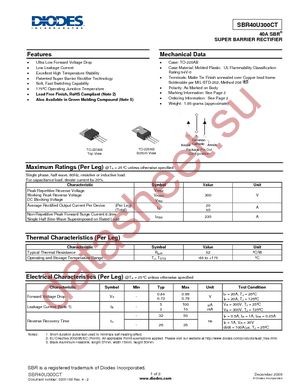 SBR40U300CT datasheet  